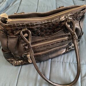 Brighton Dagmar Ziptop Shoulder Bag 2008 Missing Heart Bag Accessory